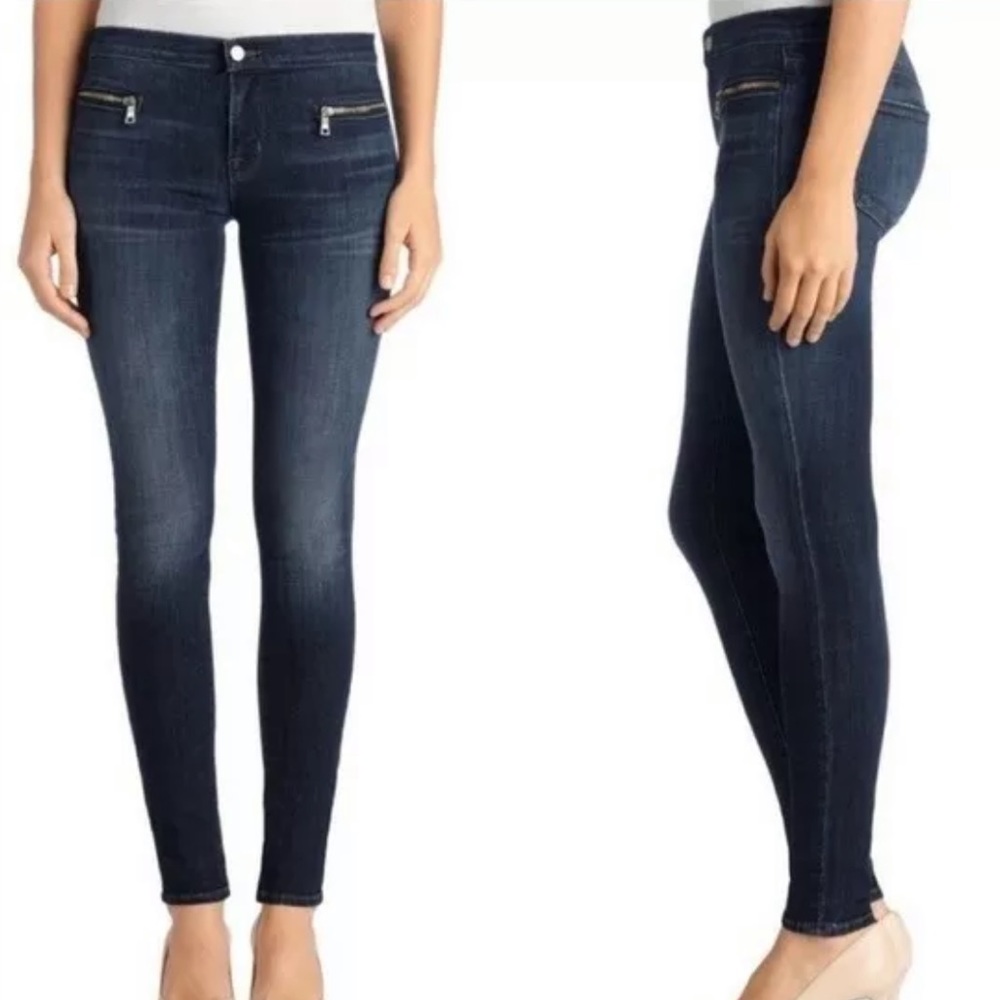 J Brand Emma Mid Rise Skinny Jeans Reserved Blue